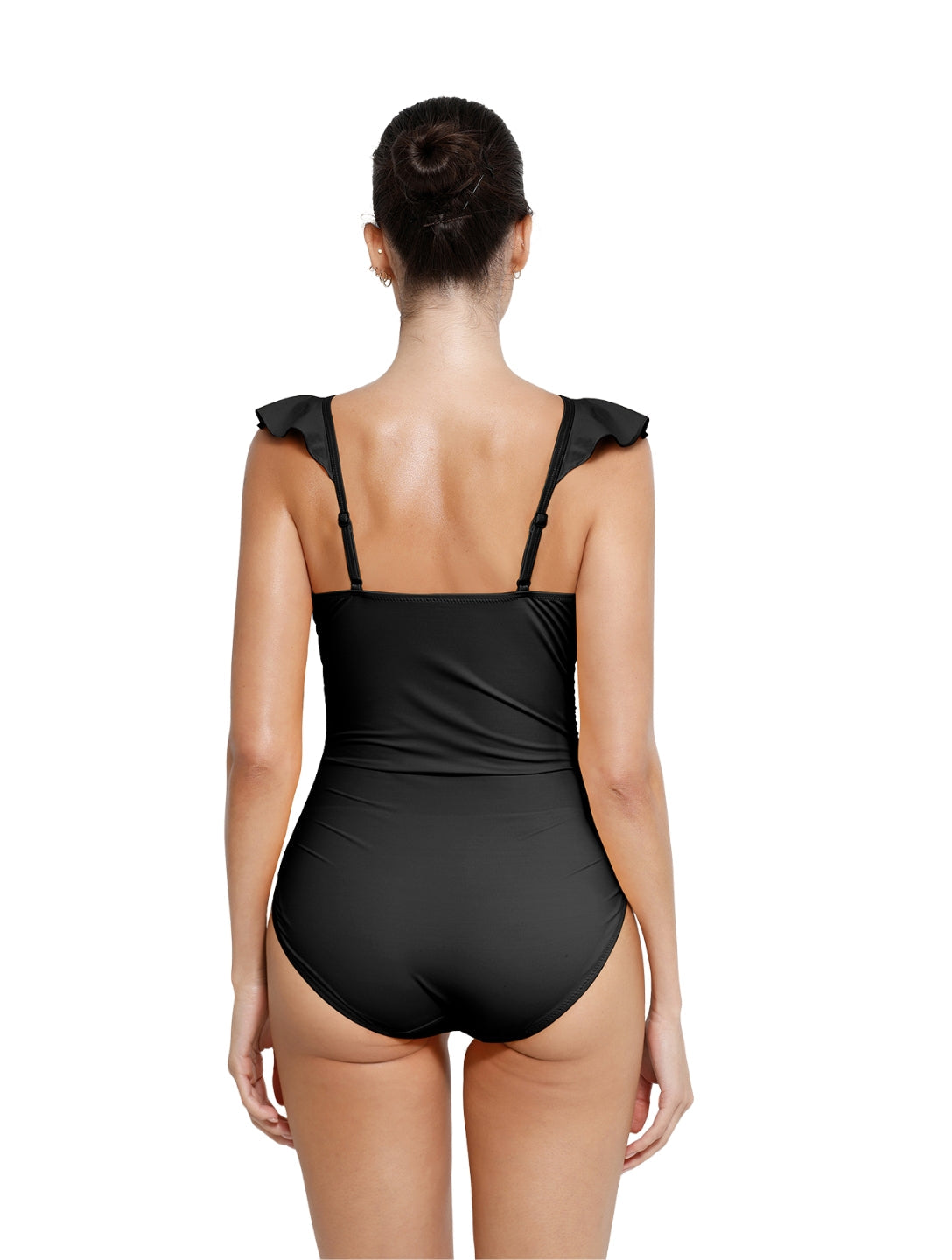 Shapewear Ruffle V-Neck Swimsuit - XYRIS