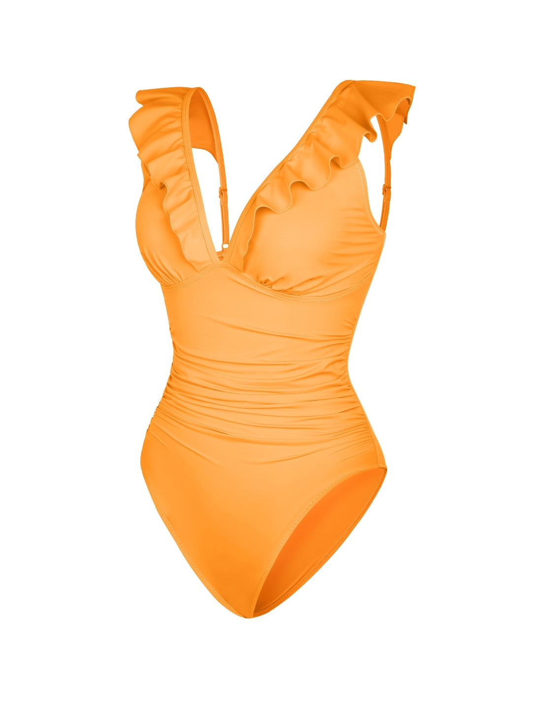 Shapewear Ruffle V-Neck Swimsuit - XYRIS