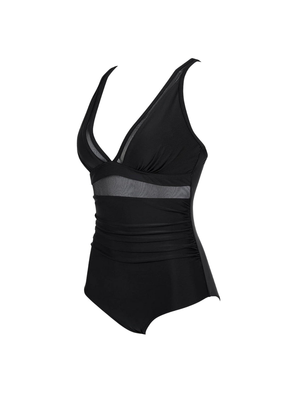 The Sculpting V-Neck Mesh Suit - XYRIS