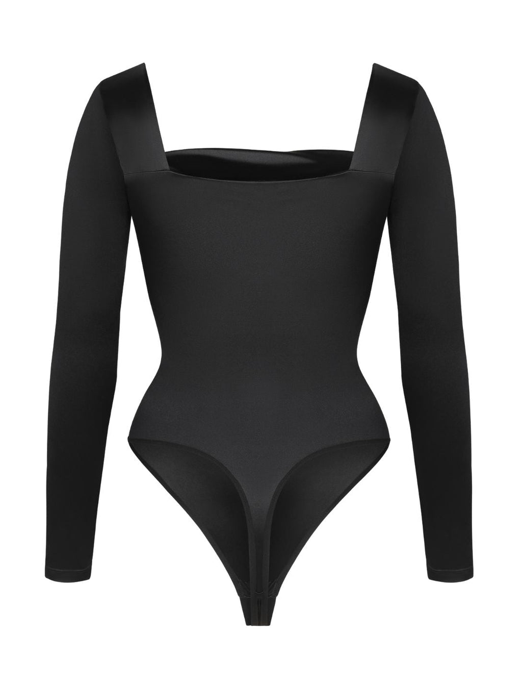 Waterfall Neckline Satin Bodysuit - XYRIS