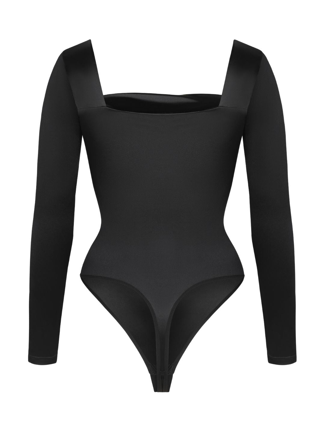 Waterfall Neckline Satin Bodysuit - XYRIS