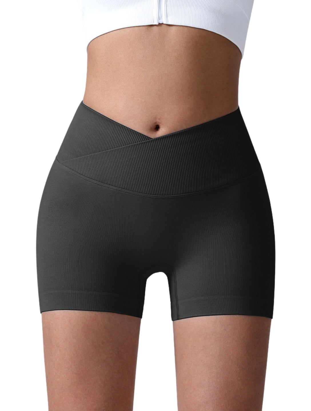 Sculpt V-Waist Scrunch Shorts - XYRIS