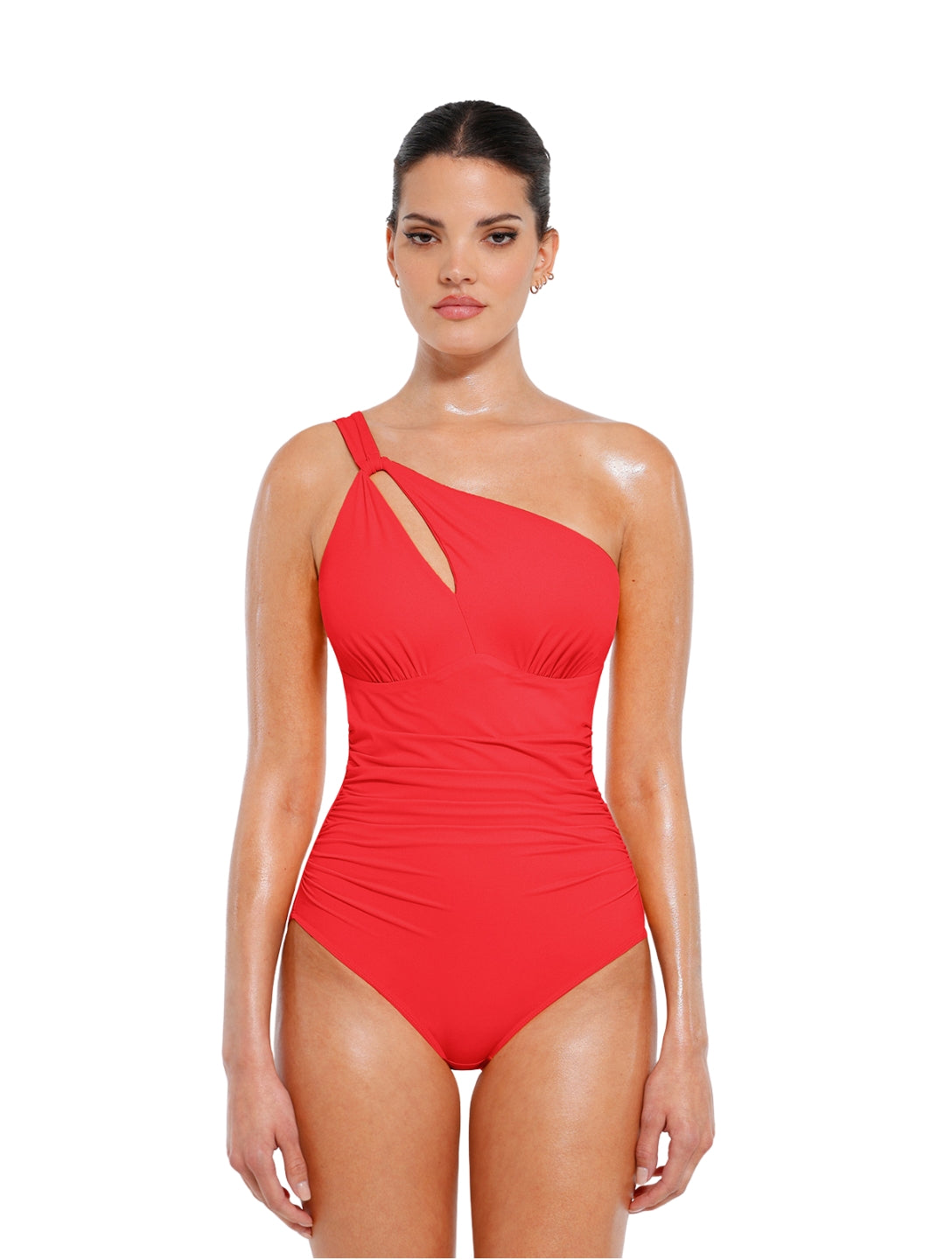 Cut-Out One-Shoulder Shapewear Swimsuit - XYRIS