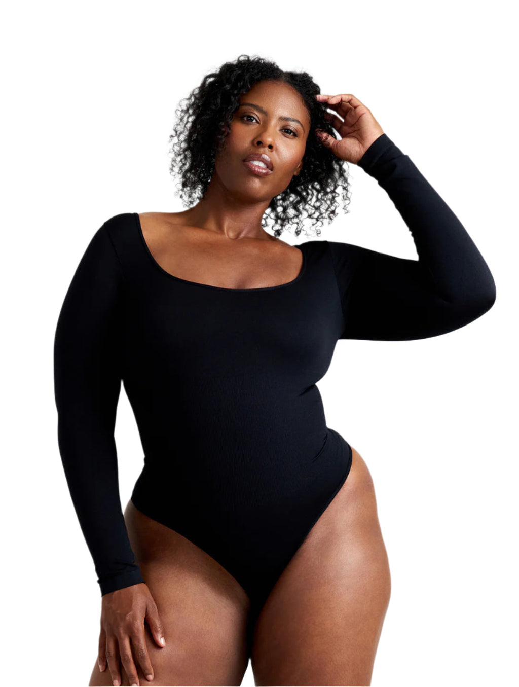 Long Sleeve Thong Bodysuit - XYRIS