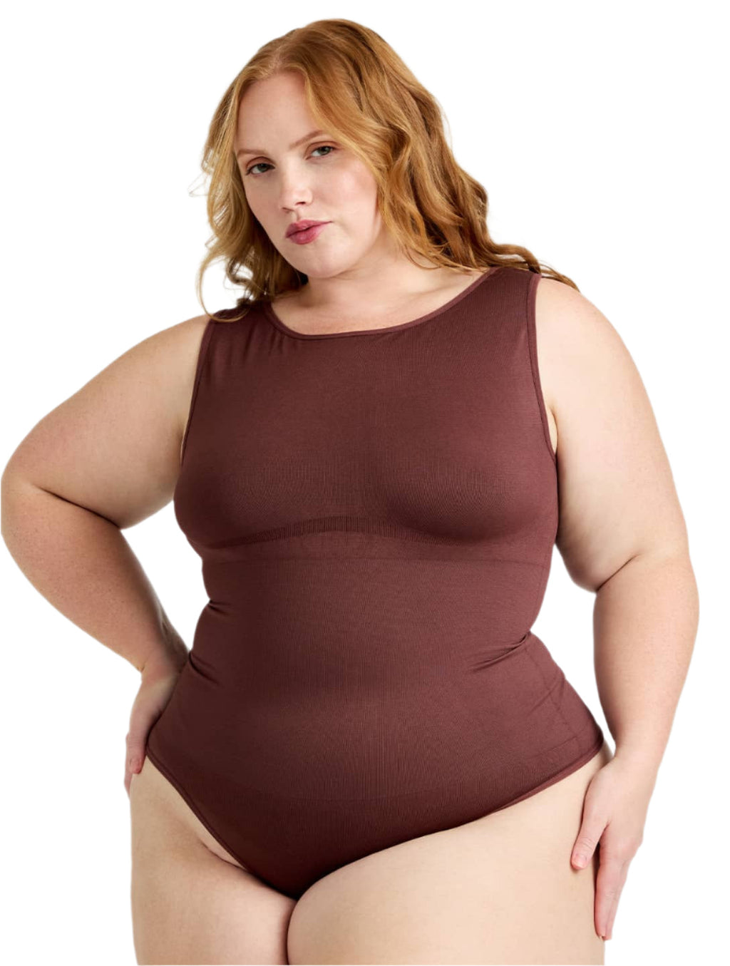 Round Neck Thong Bodysuit - XYRIS
