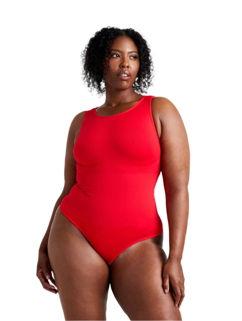 Round Neck Thong Bodysuit - XYRIS