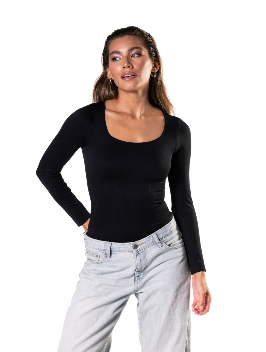 Long Sleeve Thong Bodysuit - XYRIS