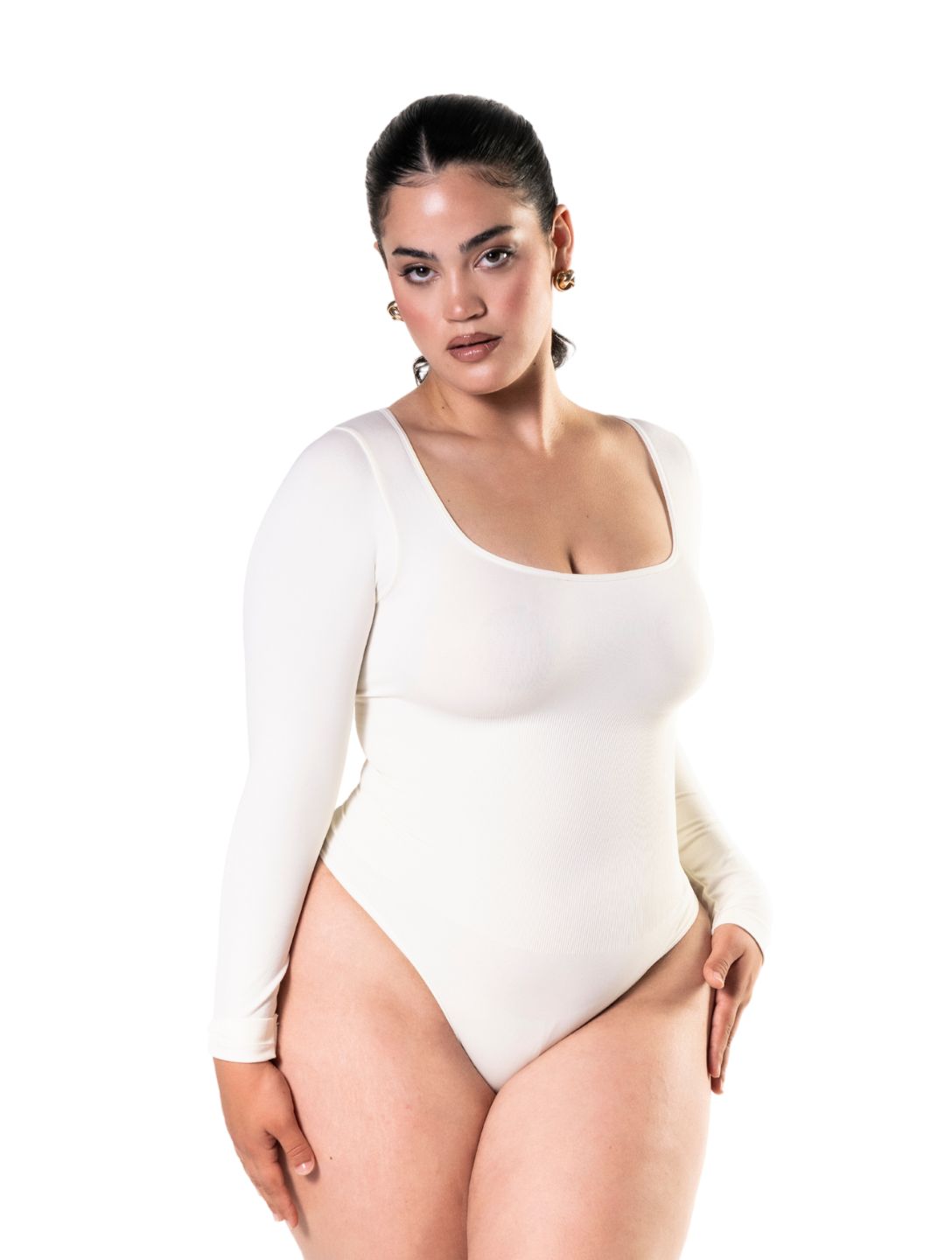 Long Sleeve Thong Bodysuit - XYRIS