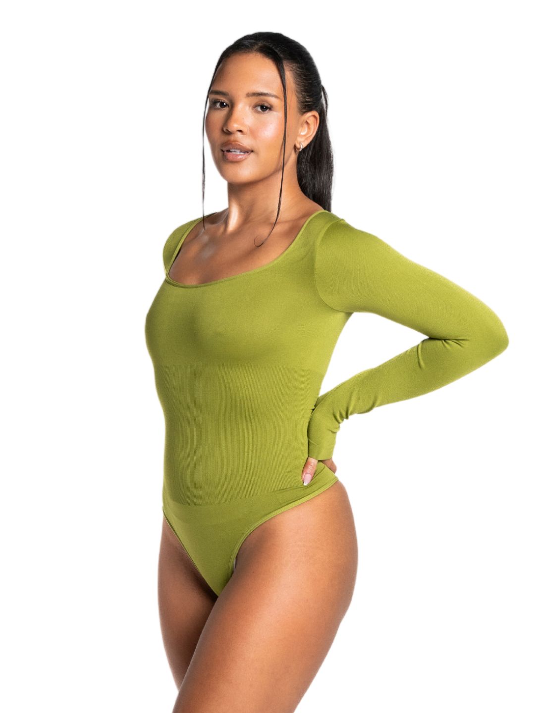 Long Sleeve Thong Bodysuit - XYRIS