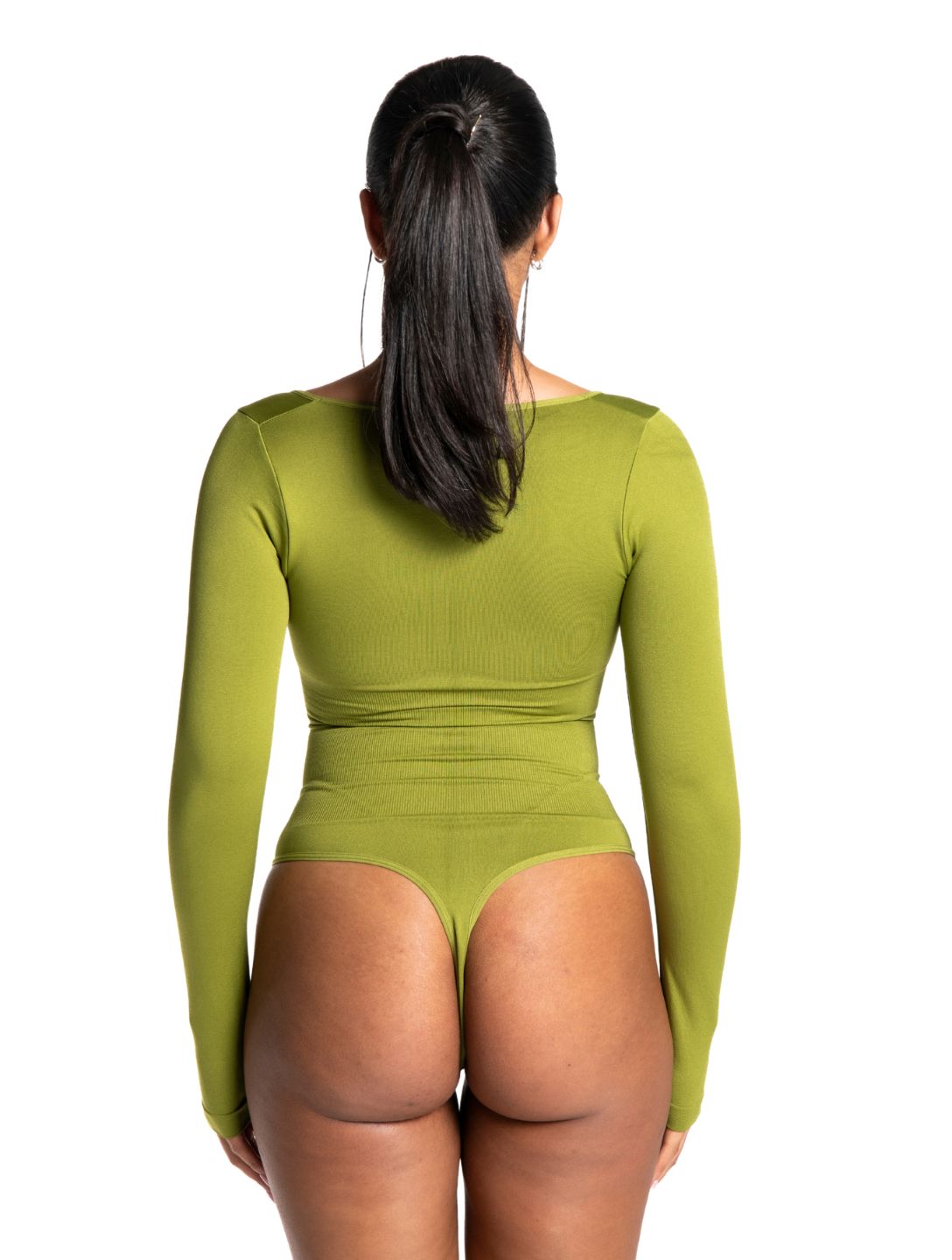 Long Sleeve Thong Bodysuit - XYRIS
