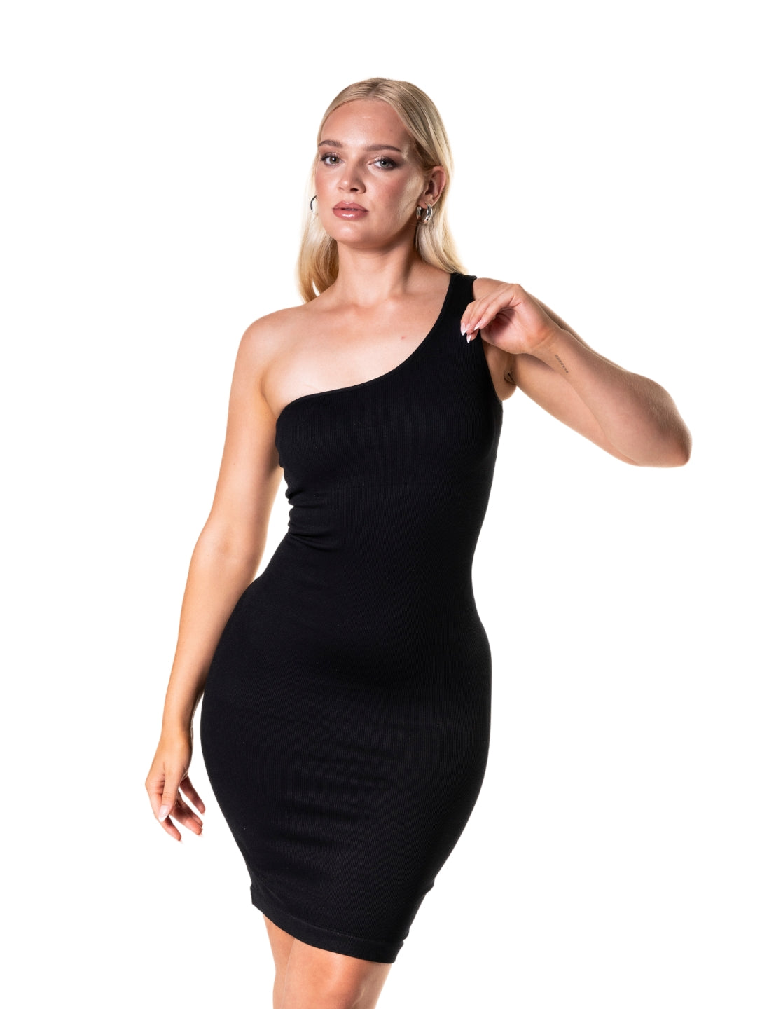 One Shoulder Shapewear Mini Dress - XYRIS