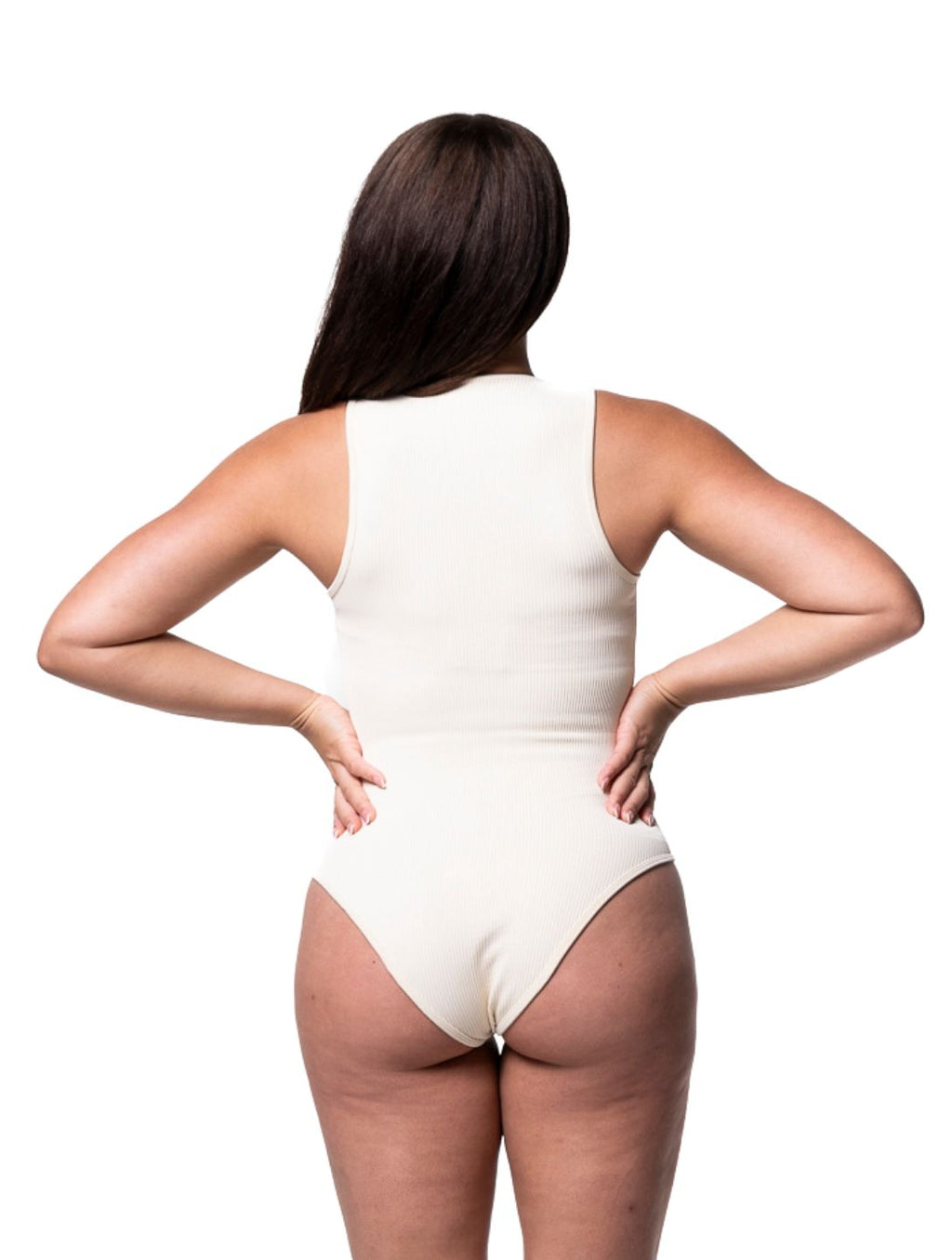 Ribbed Square Neck Shapewear Bodysuit - XYRIS