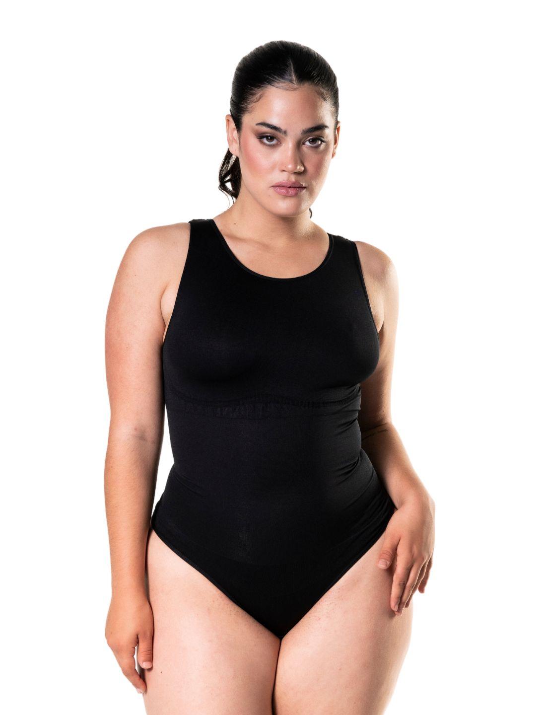 Round Neck Thong Bodysuit - XYRIS