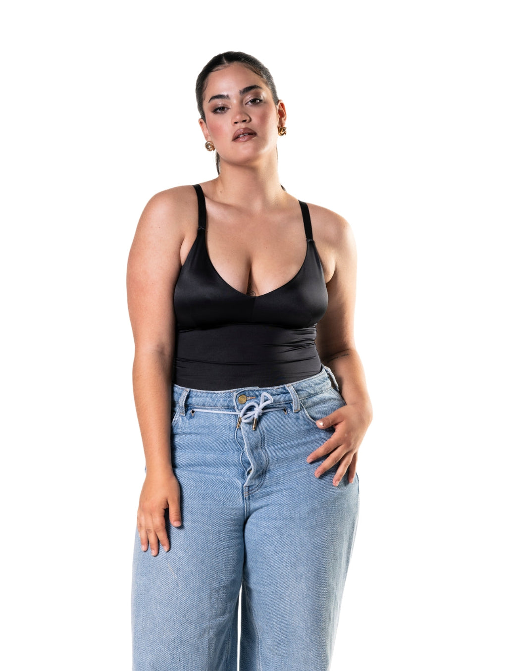 Satin Snatched Thong Bodysuit - XYRIS