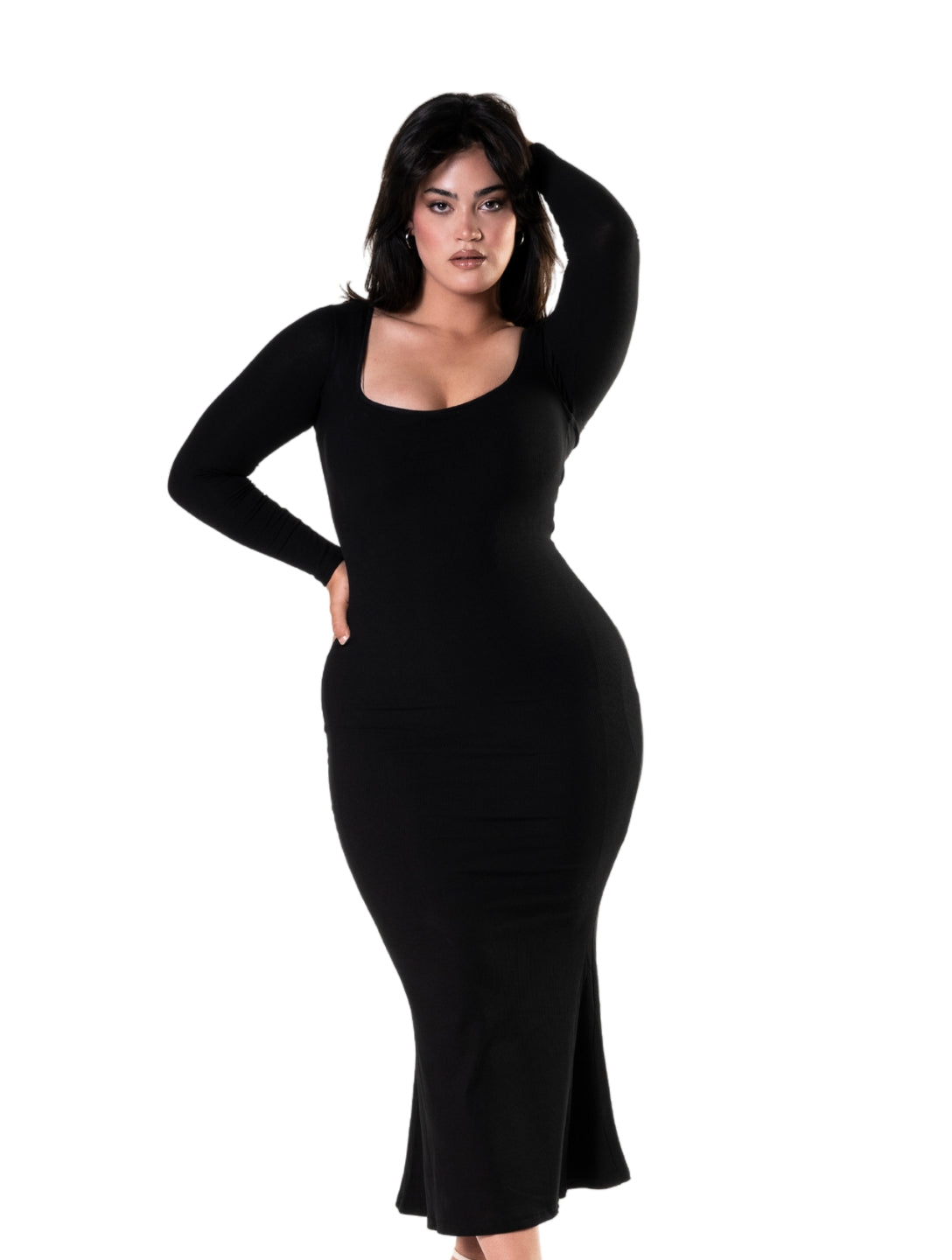 Long Sleeve Sculpting Shapewear Dress - XYRIS