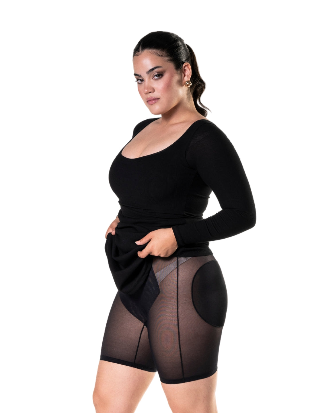 Long Sleeve Sculpting Shapewear Dress - XYRIS