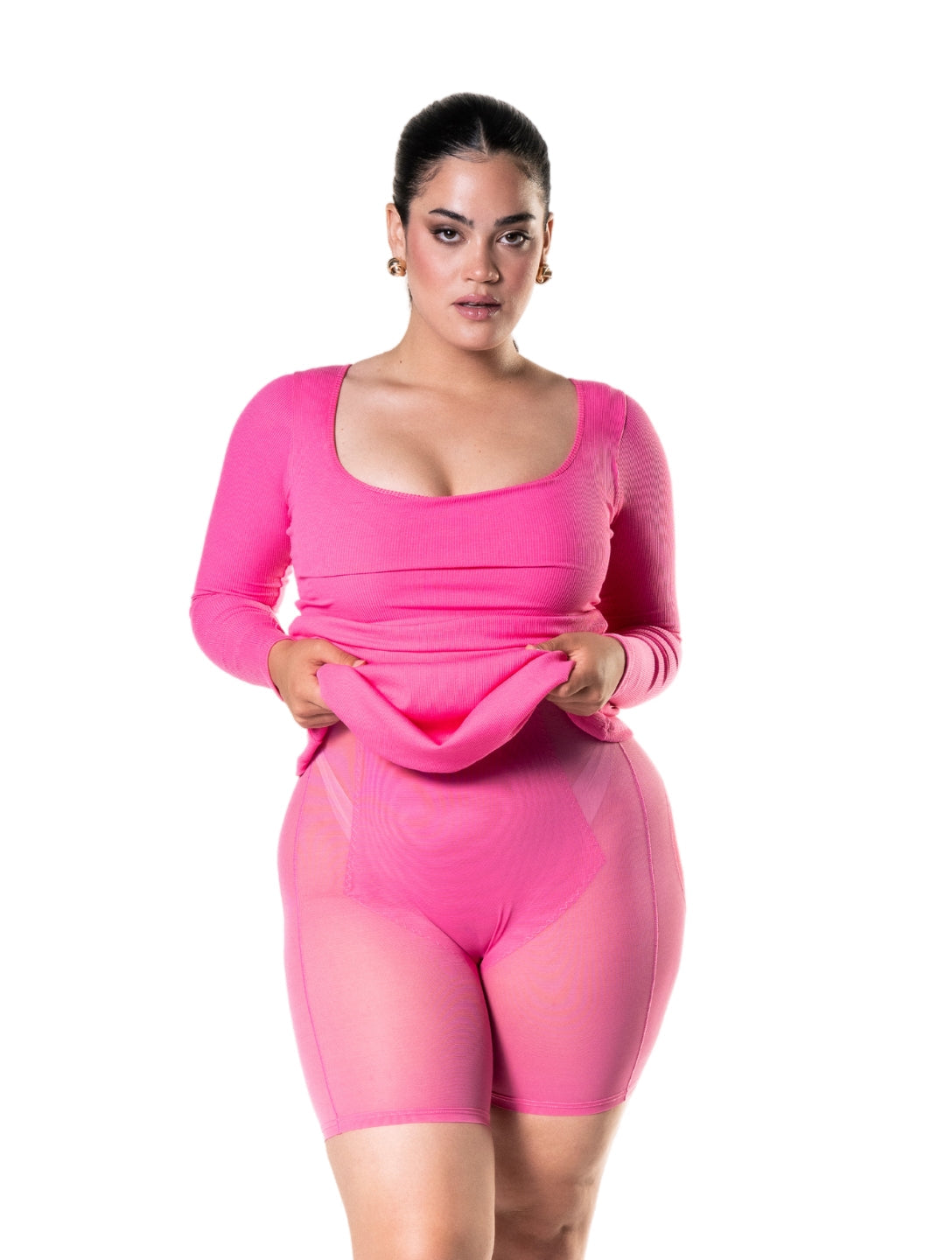 Long Sleeve Sculpting Shapewear Dress - XYRIS