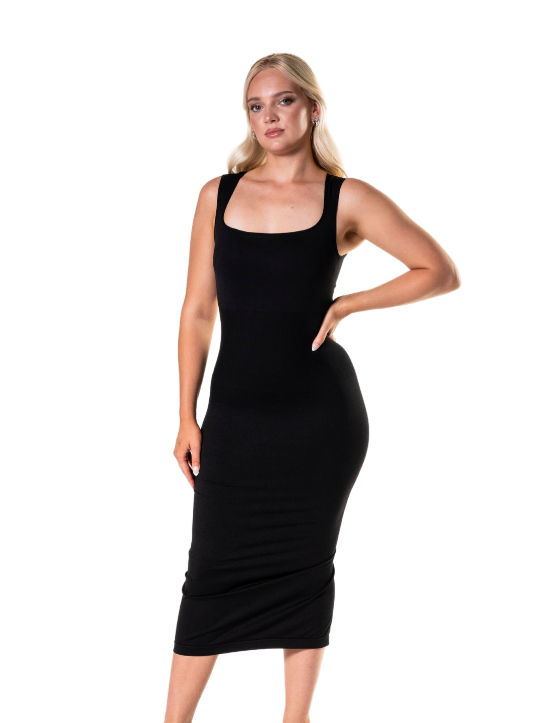 Square Neck Shapewear Dress - XYRIS