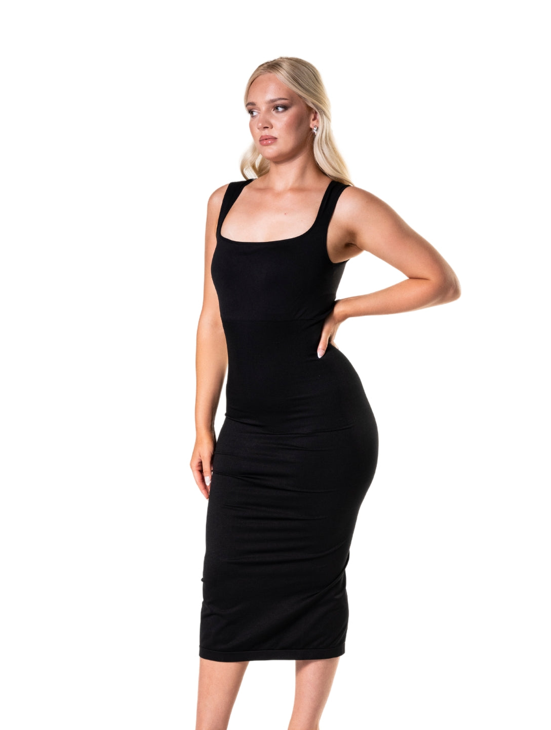 Square Neck Shapewear Dress - XYRIS