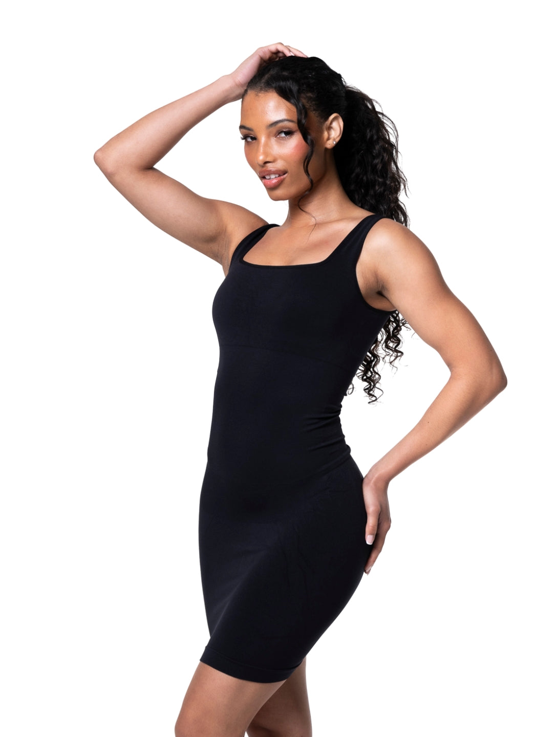 Square Neck Seamless Shapewear Mini Dress - XYRIS