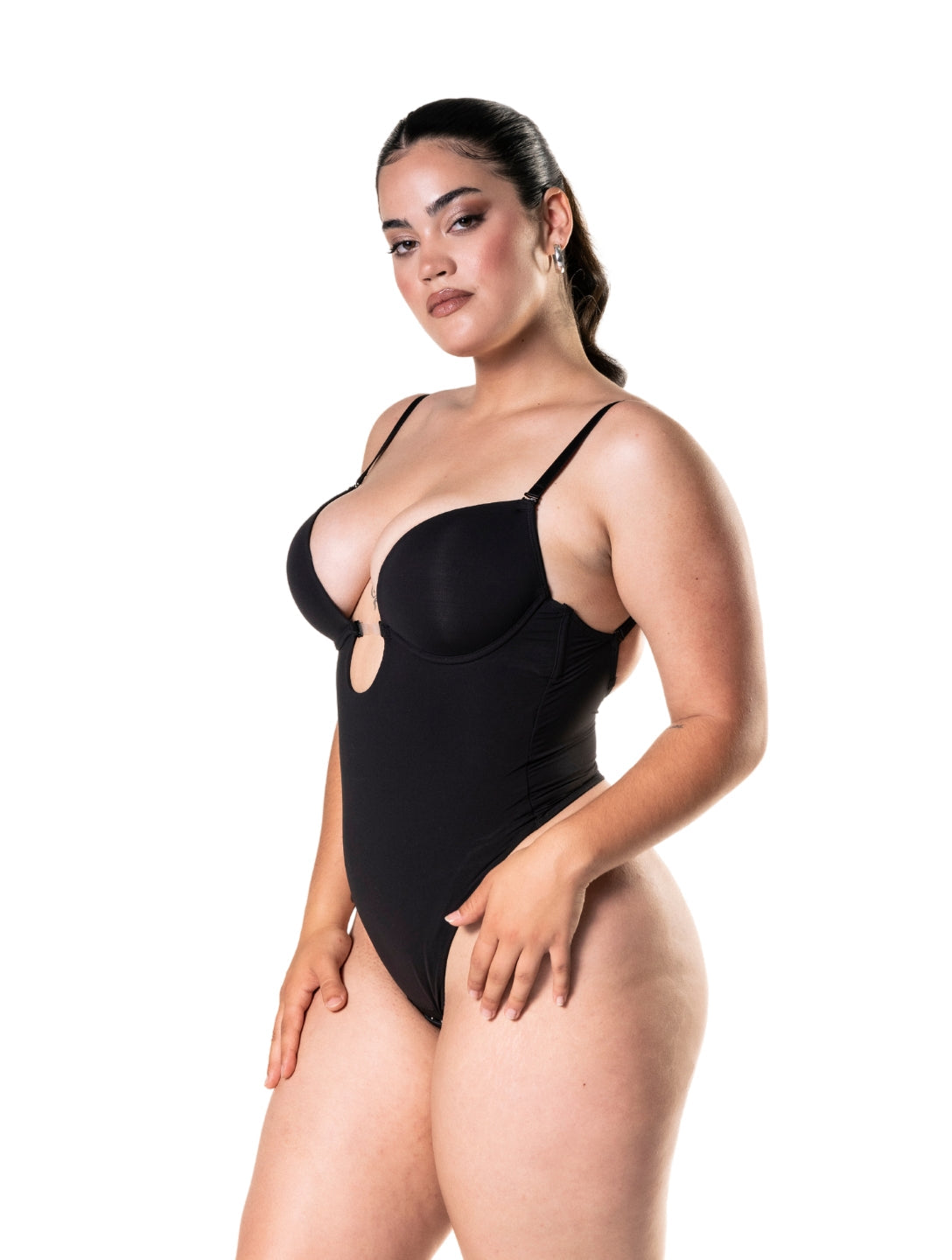 Plunge Shapewear Thong Bodysuit - XYRIS