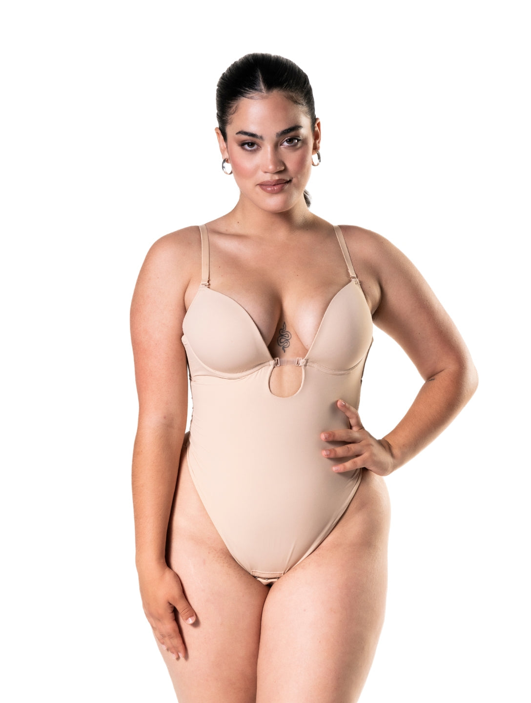 Plunge Shapewear Thong Bodysuit - XYRIS