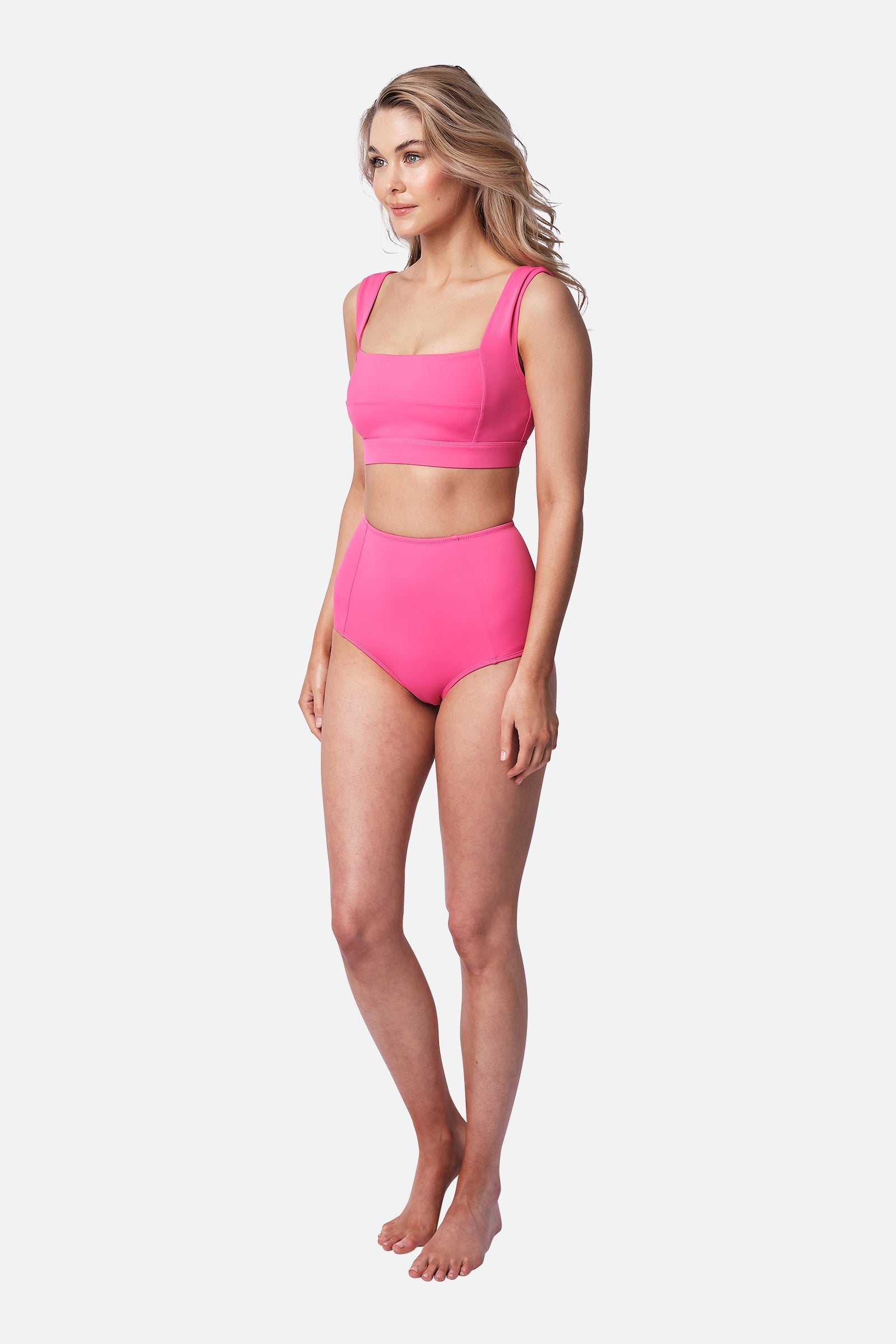 Classic Square Neck Bikini Bralette PINK - XYRIS
