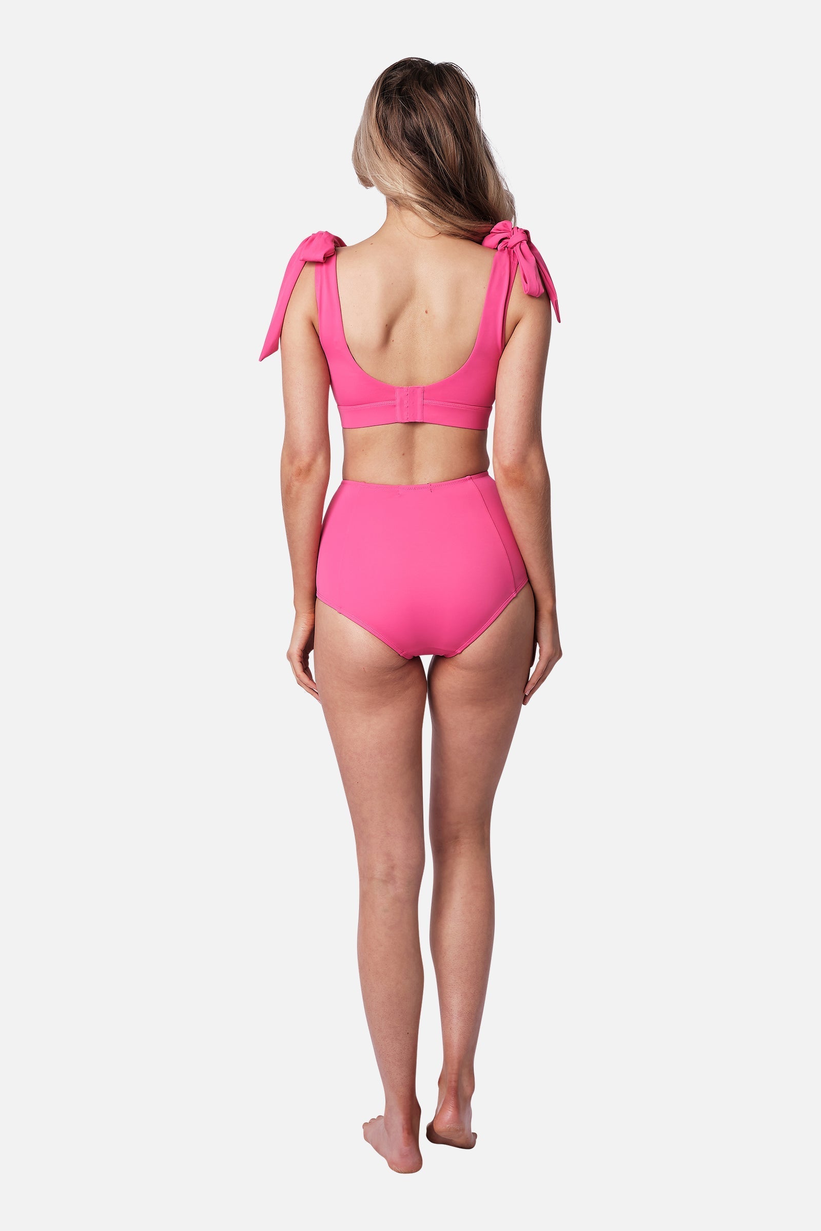 Classic Square Neck Bikini Bralette PINK - XYRIS
