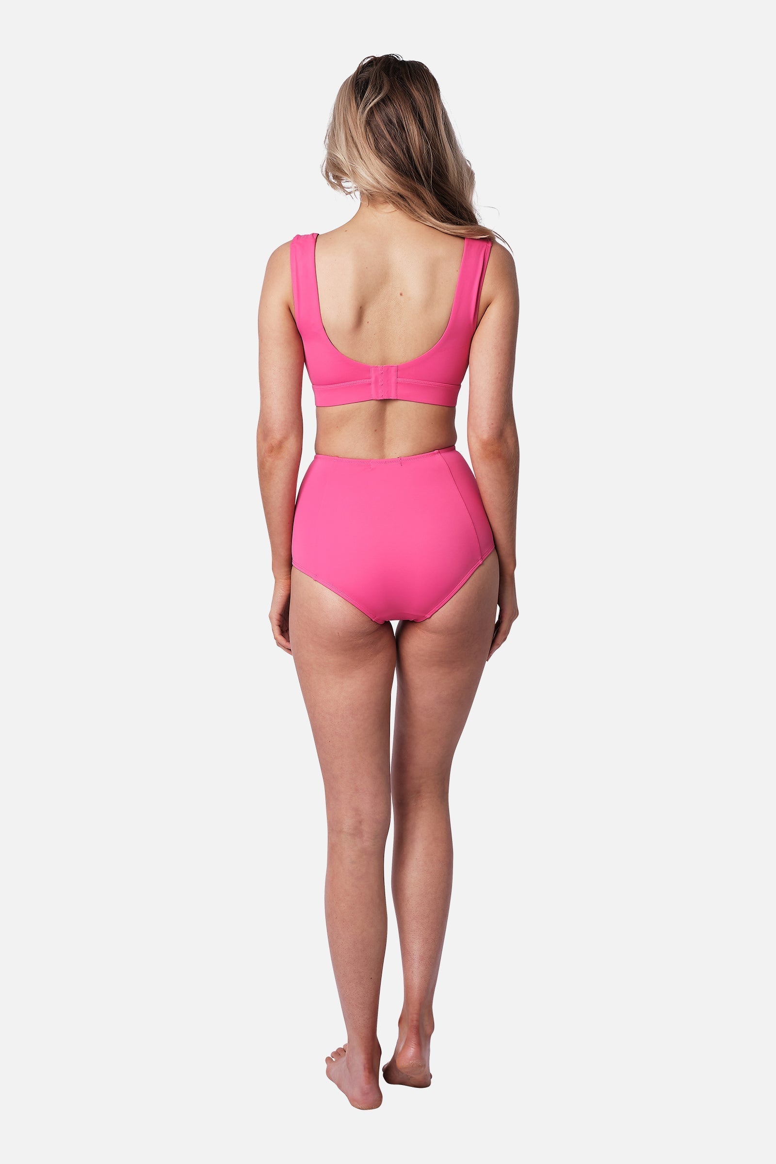 Classic Square Neck Bikini Bralette PINK - XYRIS