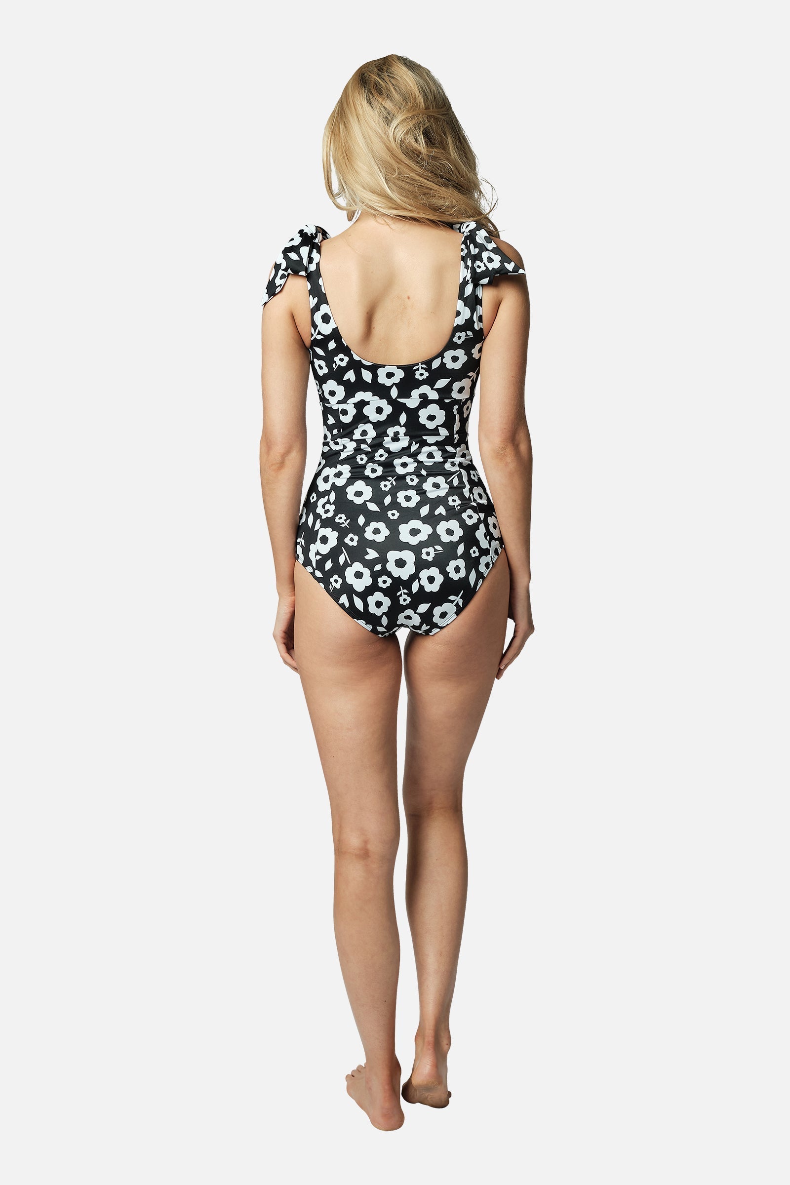 Classic Square Neck DAISY SILHOUETTE BLACK - XYRIS
