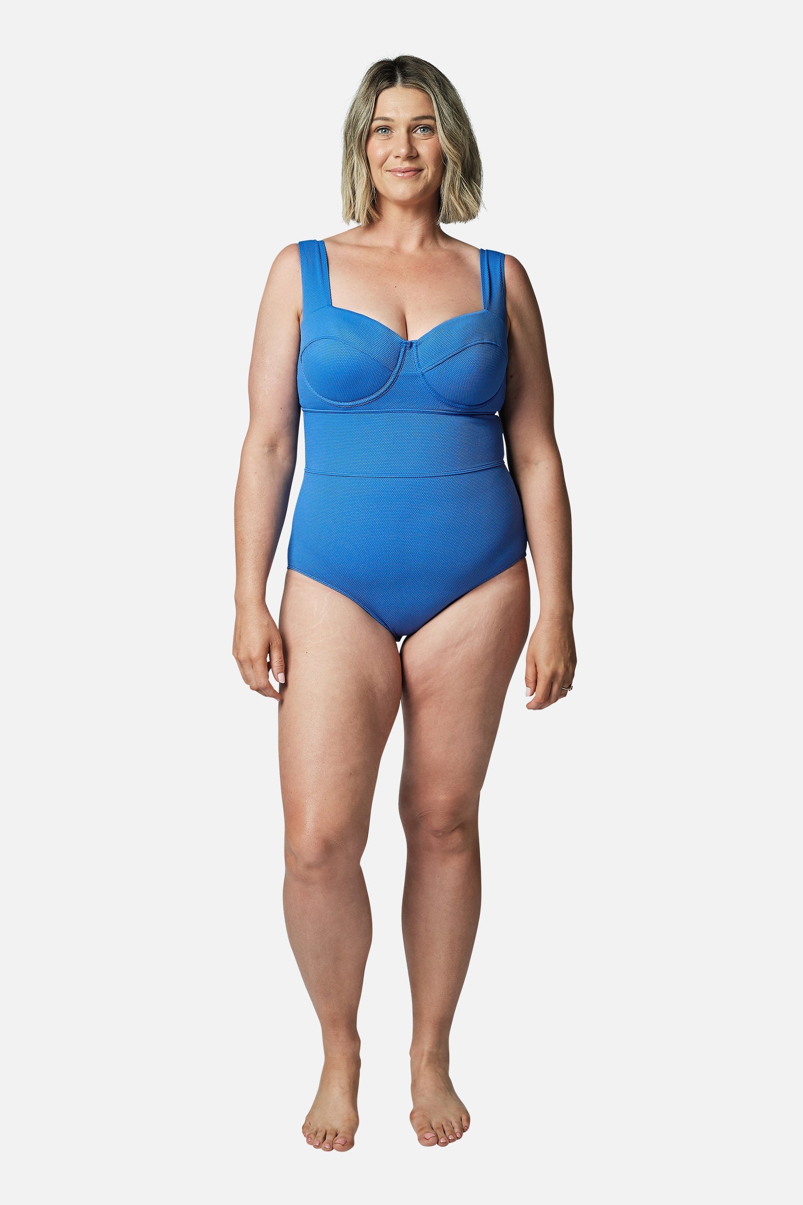 Original Bustier Balconette One Piece SKY BLUE TEXTURE - XYRIS